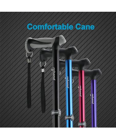 Rehand All Terrain Walking Cane - Foldable Colorful Mobility Aid for Seniors - Romance Purple - Buy Online on GoSupps.com
