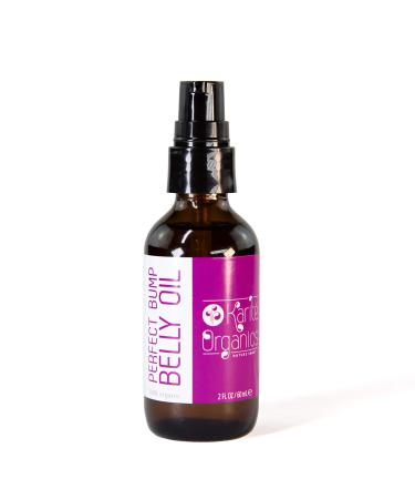 Organic Belly Oil with argan rosehip and pomegranate oils for stretch mark relief improves skin elasticity during pregnancy & postpartum