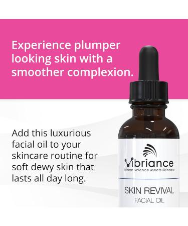 Vibriance Skin Revival Facial Oil | Vegan Hydrating Oil for Dry Skin | USA-Made Natural Ingredients | Vitamin E Sea Buckthorn & Squalane | Paraben-Free & Sensitive Skin Safe - Buy Online on GoSupps.com