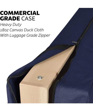 GoSports Canvas Cornhole Carrying Case - PRO Grade 4' x 2' Regulation Size - Navy Blue, Gray, or Natural Canvas - Buy Online on GoSupps.com