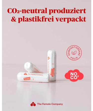 Buy The Female Company 16x Bio-Tampons Super Plus | 100% Organic Cotton Plastic-Free Eco-Friendly | Pesticide & Chemical Free | Made in Austria - Buy Online on GoSupps.com