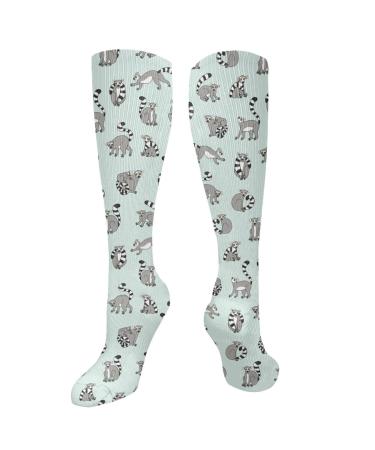 Lemur Animal Compression Socks for Women & Men Circulation 15-20 mmHg is the best support for athletic running cycling