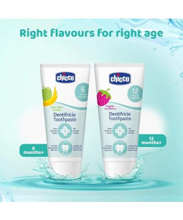 Chicco Toothpaste - Apple/Banana Flavor 50ml | Natural Kids Oral Care for Healthy Smiles - Buy Online on GoSupps.com