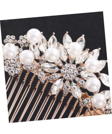 Angoily Fashion Headwear Pearl Comb Crystal Hair Comb Vintage Hair Comb Bridal Hair Comb Pearl Hair Pin Rhinestone Hair Clip Photography Props Bride Wedding Hair Accessories - Buy Online on GoSupps.com