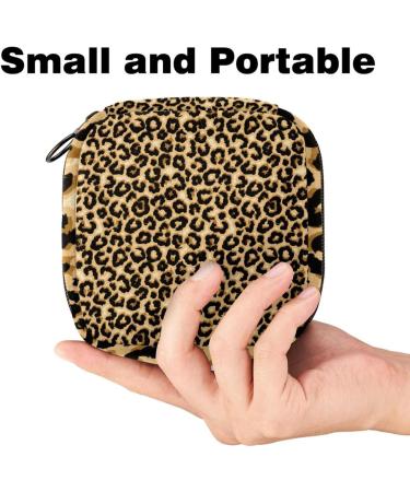 Leopard Pattern Napkin Storage Bag - Portable Period Bag for Women Teens & Girls | Menstrual Cups & Breastfeeding Pillow Organizer - Buy Online on GoSupps.com