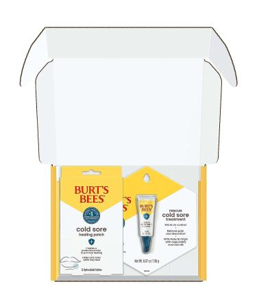 Burt's Bees Cold Sore Treatment Bundle - Healing Patches & Rhubarb-Sage Treatment for Symptom Relief - Buy Online on GoSupps.com