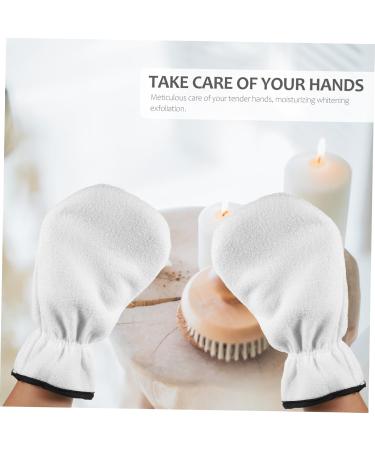Healeved 2 Pairs Wax Essential Oil Gloves Cosmetic Night Gloves Moisturizing Glove Heat Preservation Mitten Spa Treatment Tanning Mitts Hand Mask White Polyester Care Work - Buy Online on GoSupps.com