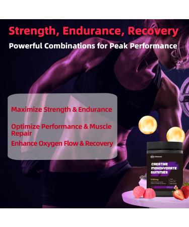 IRIDESICENT Creatine Monohydrate Gummies 5000mg Creatine for Women and Men Strawberry Gummies - Buy Online on GoSupps.com