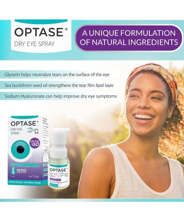 Optase Preservative and Phosphate Free Dry Eye Spray - 300 Doses - 17ml | Soothes Itchy, Irritated Eyes and Eyelids - Buy Online on GoSupps.com