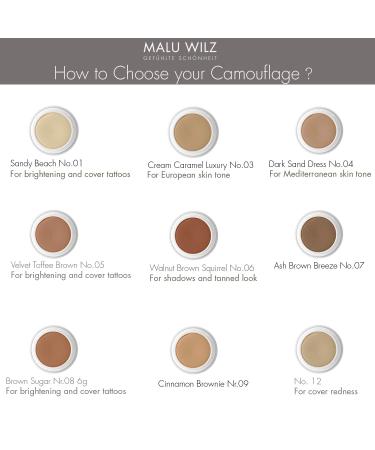 Malu Wilz Beaut Camouflage Cream - 6g Walnut Brown Squirrel | Buy Internationally - Best Concealer for Flawless Skin - Buy Online on GoSupps.com