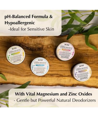 MONA Travel Size All Natural Whole Body Deodorant Cream for Women & Men | For Private Parts | Aluminum & Baking Soda Free | (4-PK Travel Size Combo (0.53 Oz each) Natural Scents) Natural Scents 2 Ounce (Pack of 1) - Buy Online on GoSupps.com