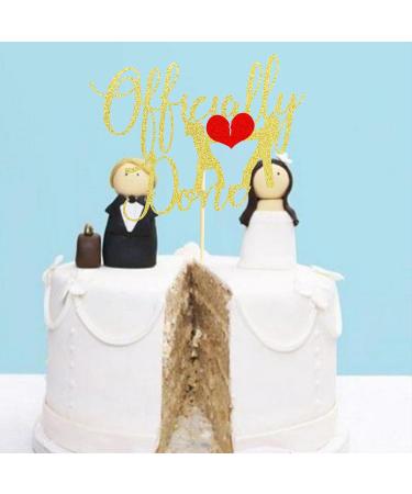 Arthsdite 1Pc Officially Done Cake Topper Divorce Cake Decoration Single Divorce Freedom Cake Topper for Broken Up Free at Last Bye Felicia Newly Unwed Party Decoration - Gold Glitter - Buy Online on GoSupps.com