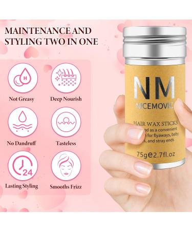 Hair Wax Stick Set for Flyaways - Trendy Styling Tools for Women Girls & Teens | Perfect Christmas & Birthday Gifts - Pink - Buy Online on GoSupps.com
