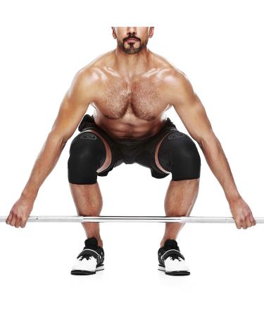 Rehband 7mm Power Max Knee Compression Sleeve - Neoprene Support for Bodybuilding & Powerlifting - Carbon/Black Large Pair - Buy Online on GoSupps.com