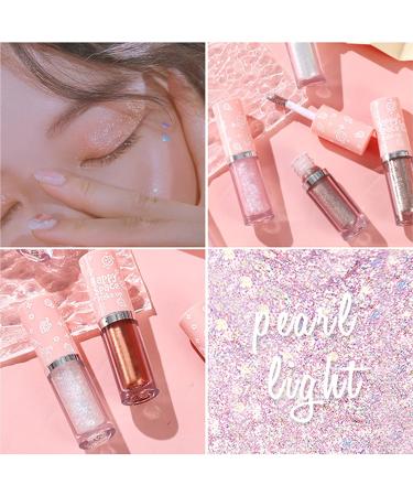 Erinde 8PCS Liquid Glitter Eyeshadow Set - Shimmer Metallic Eye Shadow & Eyeliner Kit | Quick Drying, High Pigmented Formula with Lightweight Glitter Glue for Korean Sparkly Crystals Makeup - Buy Online on GoSupps.com