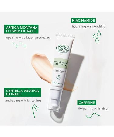 Mario Badescu Brightening Under Eye Serum - Anti Aging & Hydrating with Caffeine & Squalane 0.5 oz - Buy Online on GoSupps.com