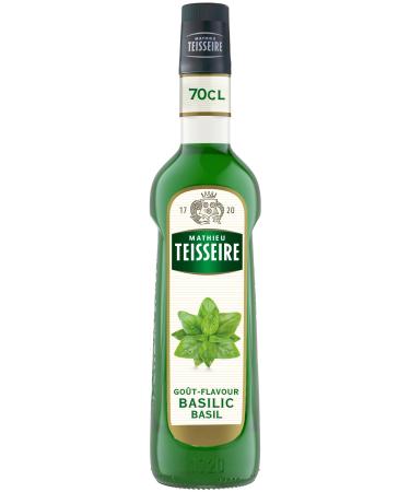 Mathieu Teisseire basil syrup, for drinks, Mojito, cocktails with or without alcohol, sodas, teas, 70cl bottle
