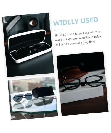 JECOMPRIS 2-in-1 Tweezers & Double Glasses Holder Case - Travel-Friendly Lentil Holder & Flocked Cloth Suitcase for Contact Lenses - Buy Online on GoSupps.com