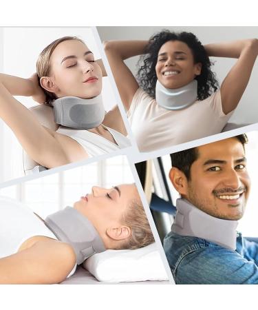 Neck Brace for Neck Pain & Support Adjustable Neck Support Brace for Sleeping Foam Support Relieves Neck Pain and Spine Pressure(Grey) - Buy Online on GoSupps.com