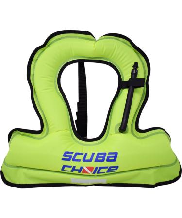 Scuba Choice Youth Kids Snorkel Vest - Neon Yellow/Blue | Personalized Name Box - Buy Online on GoSupps.com