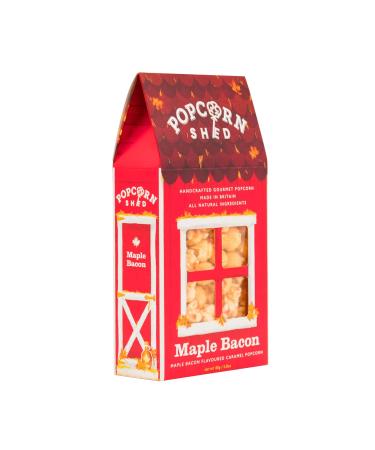 Popcorn Shed Maple Bacon Gourmet Gift Box All Natural Sweet & Savoury Movie Night Snack 80 g Red Maple 80.00 g (Pack of 1)