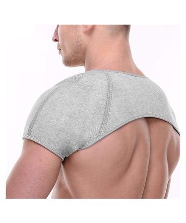 Double Shoulder Support Brace Compression Shoulder Belt For Dislocation Arthritis Pain Shoulder Wrap Protector Shoulder Care (Color : Light Grey Size : Large) Large Light Grey
