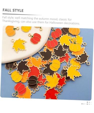 DIYEAH 32pcs Thanksgiving Pumpkin Head Pendant Bulk Charms Enamel Maple Leaf Charms Pumpkin Diy Jewelry Pendant Earrings Metal Charms for Jewelry Making Craft Supplies Bracelet Zinc Alloy - Buy Online on GoSupps.com