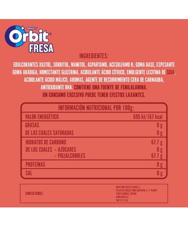 ORBIT SUGAR-FREE CHEWING GUM STRAWBERRY - Buy Online on GoSupps.com