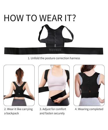 Posture Corrector Women Comfortable Upper Back Brace For Scoliosis And Kyphosis Correction Back Pain Spine Corrector Support Adjustable Posture Trainer For Men and Women (XX-Large (105 CM)) - Buy Online on GoSupps.com