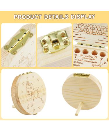 Milk Tooth Jar - Wooden Tooth Box for Boys & Girls | Keepsake for Milk Teeth Fairy Gifts & Presentation - Buy Online on GoSupps.com