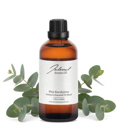 JCLOUD Pine Eucalyptus Hotel Diffuser Oil Lemon Eucalyptus & Cedar - Hotel Essential Oil Luxury Long Lasting Aromatherapy Fragrance in Glass Bottle 100mL