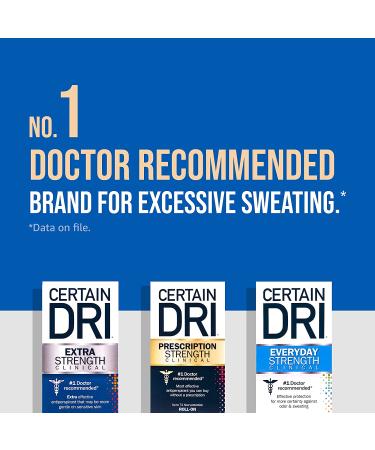 Certain Dri Everyday Strength Clinical Antiperspirant Solid Deodorant 3 Pack - Hyperhidrosis Treatment - Morning Fresh - 2.6oz - Buy Online on GoSupps.com