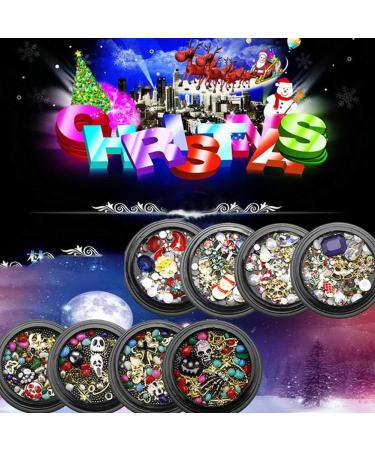 Christmas Mixed Nail Art Rhinestones Diamonds Crystals Beads Gems Nail Charms for 3d Nails Art Decoration Nail Art Supplies G312 - Buy Online on GoSupps.com