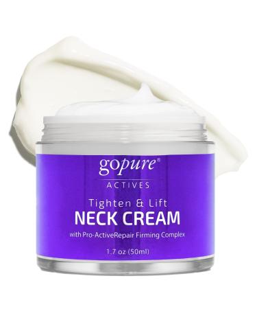 goPure Neck Cream with Repair Complex - Pro-Active Lift Neck Firming Cream - Neck Creams for Tightening and Wrinkles - Anti-aging Effect & Neck Wrinkles Treatment 1.7 oz.