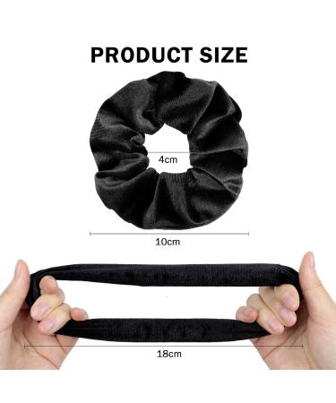 Kavya Hair Tie - 12 Soft Monochrome Elastic Scrunchies for Girls & Women | Perfect Hair Accessories - Buy Online on GoSupps.com