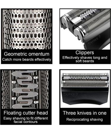2P Series 7 Replacement Head 70B Compatible with Braun Electric Shaver Wet and Dry Replacement Head Compatible with Braun Series 7 Replacement Foil and Cutter 720cc 730cc 735s 750cc 760cc 790cc - Buy Online on GoSupps.com