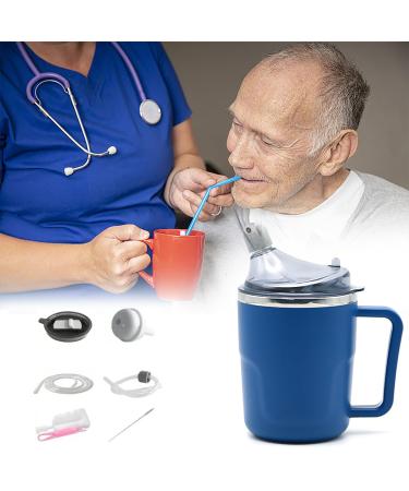 Water Cup for The Elderly 400ML Drinking Cup for Bedridden Elderly Pregnant and Postpartum Surgery Patients Anti-Leakage and Resistant to Falling Suitable for Various Drinking Postures.