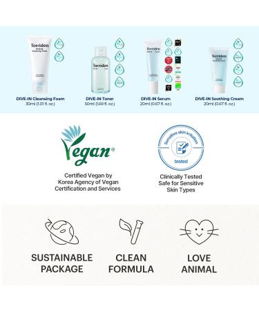 Torriden DIVE-IN Trial Kit | Hyaluronic Acid Skincare Set | Vegan & Hypoallergenic Korean 4-Step Regimen - Buy Online on GoSupps.com