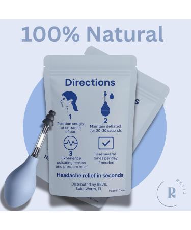 REVIU Ear Pressure Relief Device Headache Relief Tinnitus & Sinus Congestion Relief Drug-Free Easy-to-Use Portable Ear Pressure Unblocking for Clearer Hearing & Reduced Ringing (Blue) - Buy Online on GoSupps.com