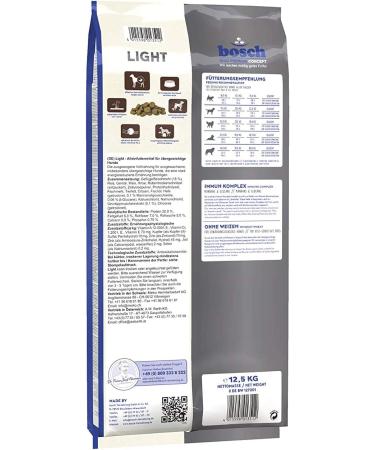 Bosch HPC Light Dry Dog Food for Overweight Dogs | 12.5 kg (1 Pack) | All Breeds | International Shipping - Buy Online on GoSupps.com