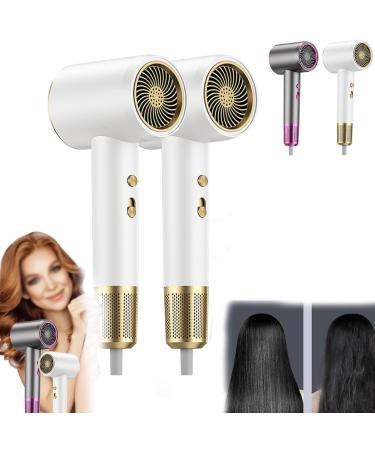Numoya Hair Dryer Numoya Jetspeed Hair Dryer Numoya Jet Speed Hair Dryer Blow Dryer with Diffuser Portable Low Noise Blow Dryer for All Hair 2pcs White One Size