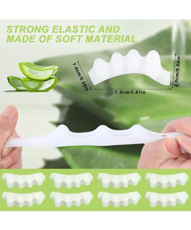 Silicone Toe Spacers 8 Pcs Toe Separators to Correct Toes Hammer Toe Straighteners for Men Women Feet Toe Stretchers for Overlapping Hammertoe Bunion Corrector for Running Yoga Practice - Buy Online on GoSupps.com