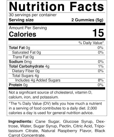 Vitamatic Glucose Chewable Gummies - 60 Count - Natural Raspberry Flavor - Low Carb 4G - International Shipping Available - Buy Online on GoSupps.com