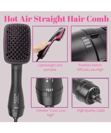 Hair Dryer & Blow Dryer Brush - 1 Step Ionic Hot Air Straightener for All Hair Types | Negative Ion Hair Styling Tool - Buy Online on GoSupps.com