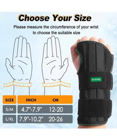 ZTL Upgraded Wrist Brace for Carpal Tunnel Relief - Adjustable Night Support with 3 Metal Splints for Arthritis Tendonitis & Sprains (L/XL Right Hand - Green - Buy Online on GoSupps.com