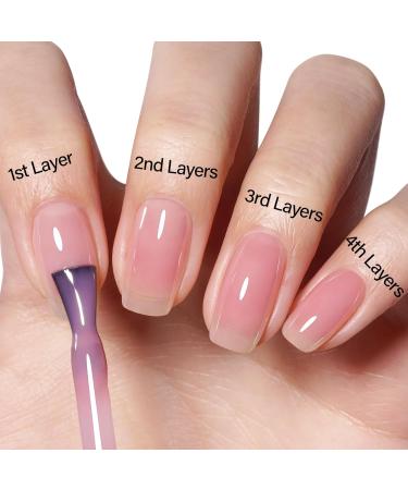 AILLSA Pink Gel Nail Polish - Nude Gel Polish Sheer Pink Jelly Gel Nail Polish Soak Off U V Gel Nail Polish Neutral Nail Polish Gel for Nail Art French Manicure at Home Day Gifts 0.51 Fl Oz GB49 A33sheer Pink - Buy Online on GoSupps.com