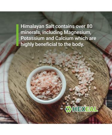 Hexeal Himalayan Pink Salt | Fine | 1kg Tub | FCC Food | Cosmetic Grade | 100% Natural - Buy Online on GoSupps.com