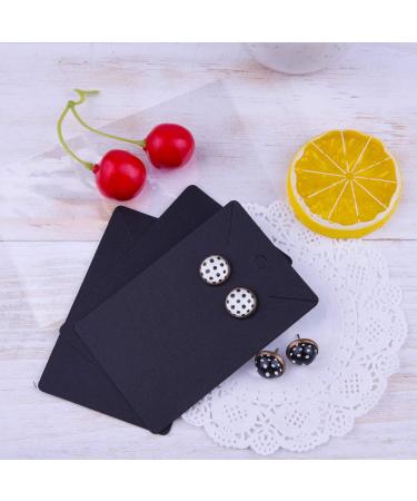 TUPARKA 120 Pcs Earring & Necklace Display Cards with Self-Seal Bags | DIY Ear Studs Holder Blank Kraft Paper Tags | 3.5 x 2 Inches - Buy Online on GoSupps.com