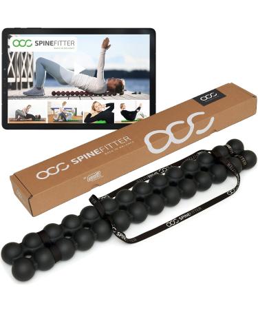 Spin Fitter by Sissel Anthracite |Massage device for back & balance |Back trainer solves tension & blockades |Ideal for Pilates and Yoga |To relax the spine |For home & practice Spinfitter anthracite
