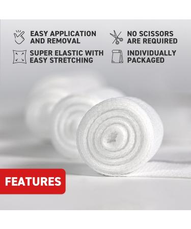 Conforming Stretch Gauze Bandage Roll Individually Packed First Aid Sterile Latex Free Compression Wrap Roll For Wound Dressing Care & Protection (96-Pack 2 inch x 5 yards) By Ready First Aid - Buy Online on GoSupps.com
